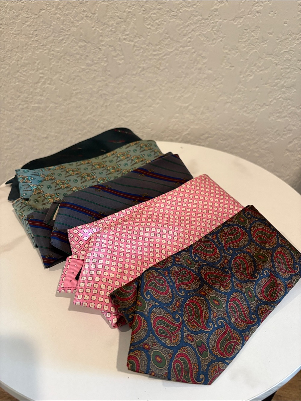 Celine, Loewe, Chanel, Dunhil Men's Silk Tie - Multi-Color Set 5pcs - Picture 14 of 14